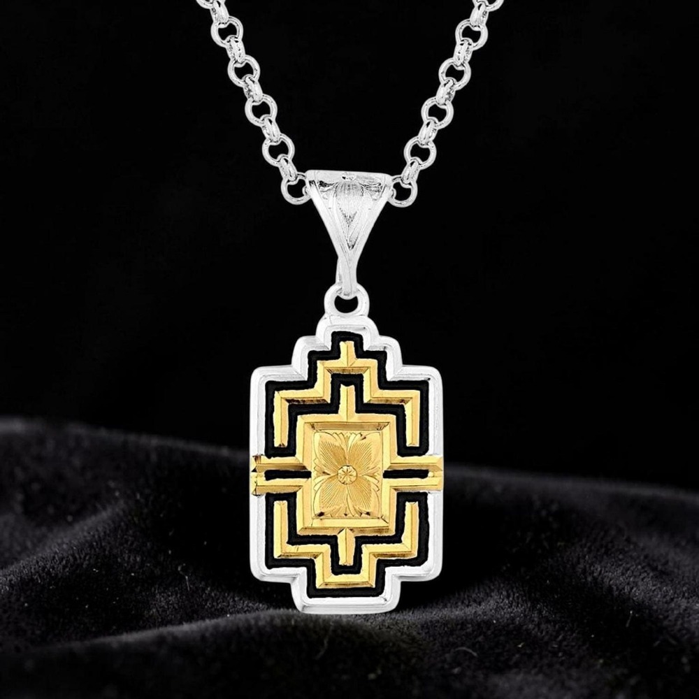 Montana Silversmiths Rise Above  Southwestern Geometric Necklace NEW